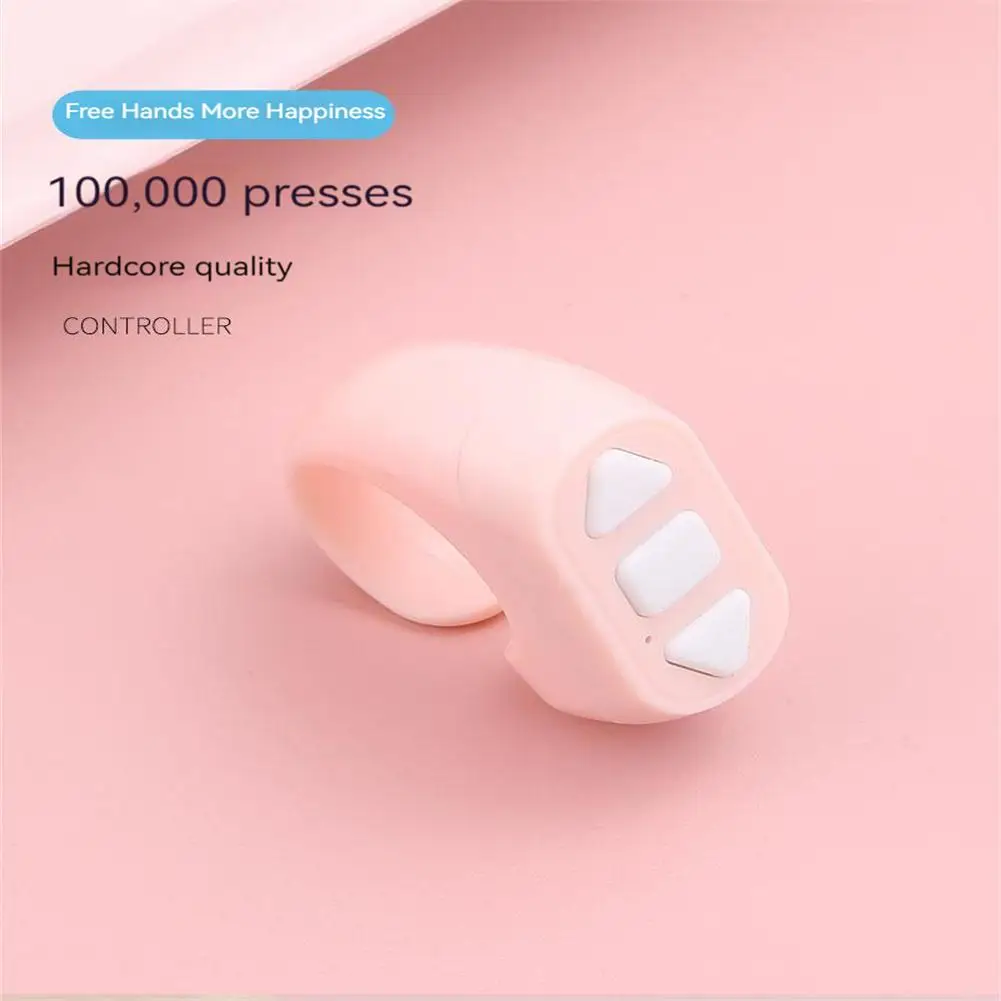 1 Pcs Bluetooth-compatible Page Turner Remote Control Video Camera Shutter Selfie Button Mobile Phone Controller for Tiktok