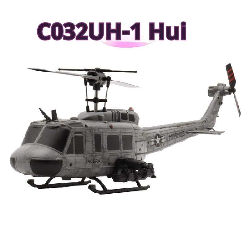 Rc Era C032 Uh 1 Huey 6 Channel Rc Helicopter One Key Inverted Vintage Camo Rc Aircraft Model