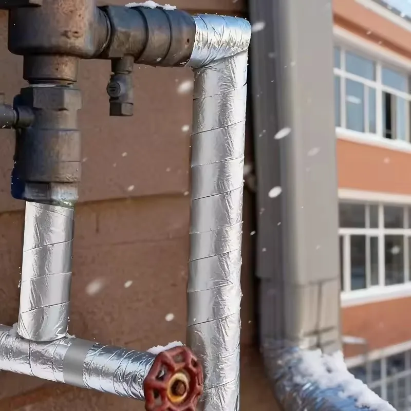 Insulation Pipe Tape Winter Antifreeze Protection Foam Foil Water Pipe Wraps Outdoor Indoor Self-adhesive Pipes Tapes Sleeve