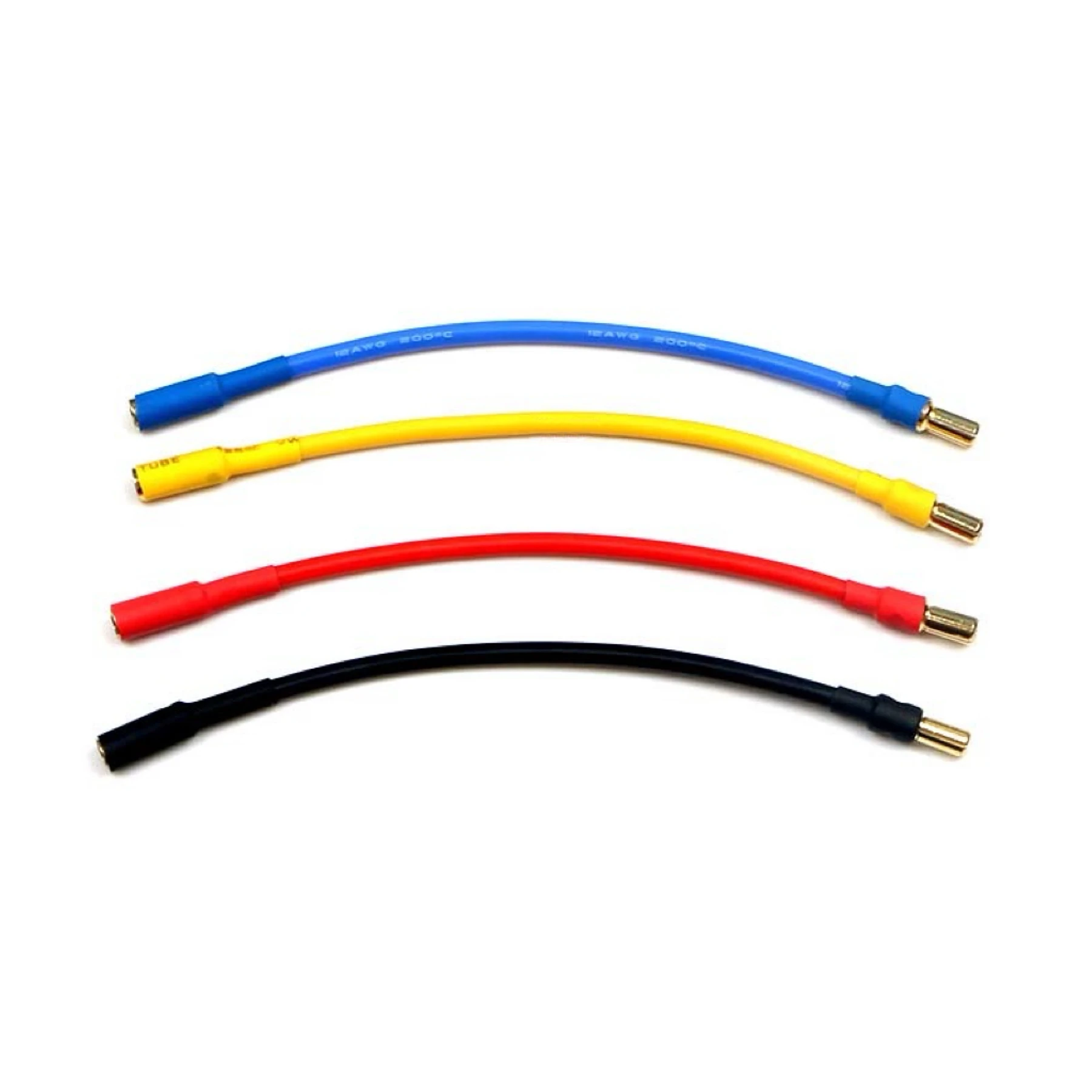 Spina a banana da 5,0 mm Cavo adattatore di regolazione elettrica del motore modello di aereo Cavo di prolunga da 10/30/50 cm Cavo in silicone 12AWG