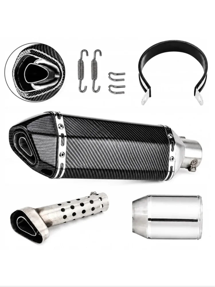 Uniwersalny tłumik wydechowy do motocykla 51MM, reduktor hałasu, do pitbike'a, motocrossu, Piaggio, Cafe Racer, Trk, PCX 125, 502, TMAX — 2