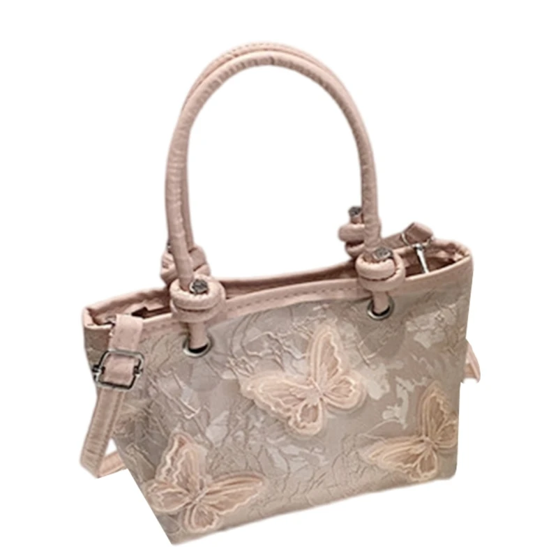 

Chinese Embroidered Shoulder Bag Butterfly Design Crossbody Purse With Adjustable Strap For Everyday Carry