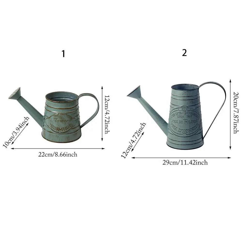 Retro Iron Vases Vintage Flower Vases Galvanized Sheet Style Metal Rustic Farmhouse Decorative Garden Flower Holder