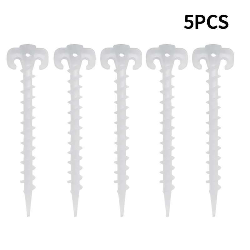 Awning Nails Anchor Screw Luminous High Quality Durable Convenient Screw Pegs Outdoor Camping Hiking Fishing 5PCST Spiral Nails