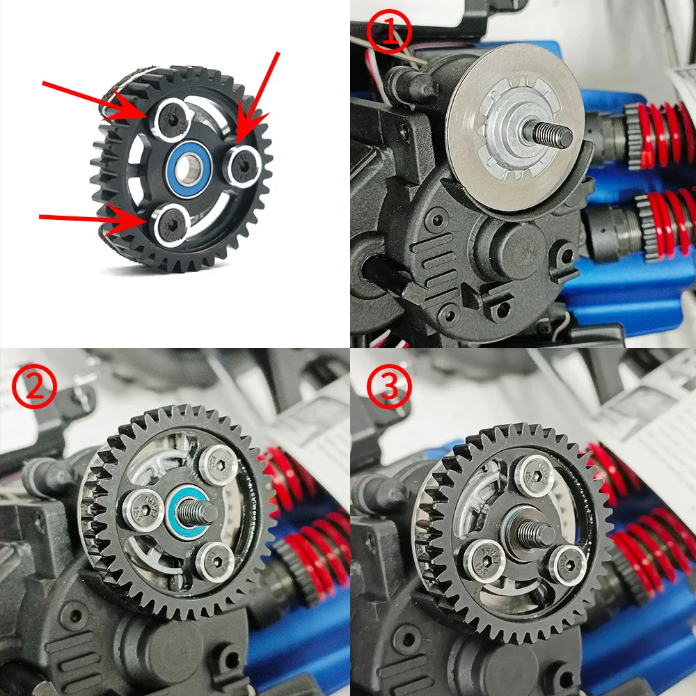 AXSPEED เหล็ก M1 Spur Gear 36 T/38 T/40 T สําหรับ Revo 2.5/3.3 Slayer Pro 1/8 RC รถรถบรรทุกมอนสเตอร์อะไหล่อัพเกรด