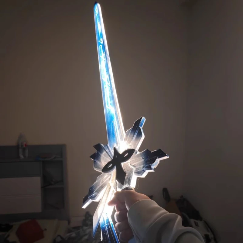 120cm Eleven Fatui Harbingers The Captain Capitano Cospaly Luminous Weapon Genshin Impact Halloween Costume Prop Gift Toy