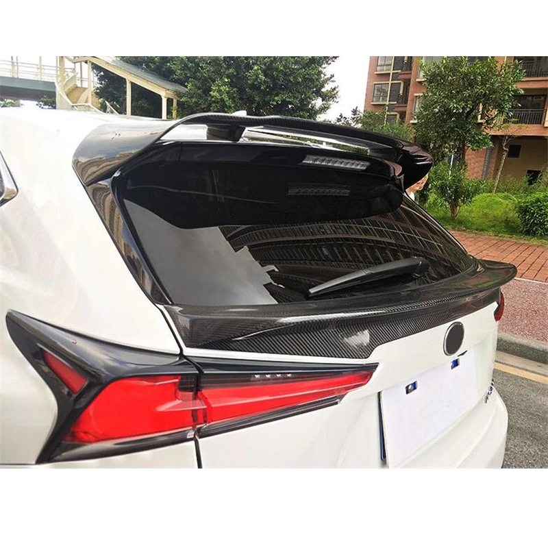 CEYUSOT FOR Lexus NX Series Roof Real Carbon Fiber Spoiler NX200 NX300 NX300h Rear Window Spoiler Car Trunk Wing Tail 2017-2020