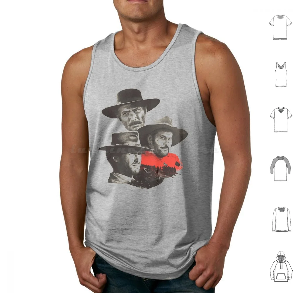 The Good The Bad And The Ugly Tank Tops Print Cotton The Good The Bad And The Ugly Clint Eastwood Retro Vintage Movies