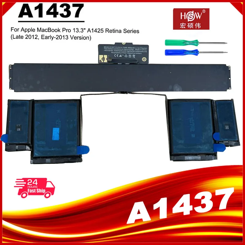 A1437 74Wh Laptop Battery For Apple MacBook Pro 13