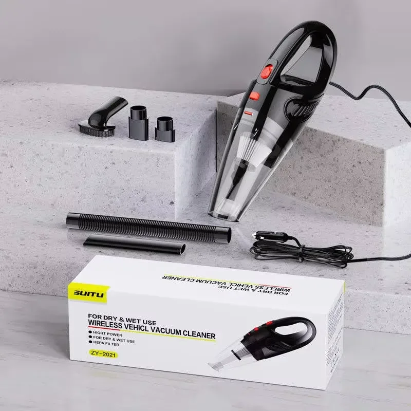 High Suction Powerful Handheld Car Vacuum Cleaner with Electric Power Wet & Dry Dual-Use Portable Cleaning