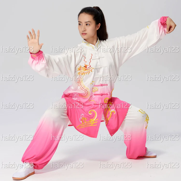 

NEW Embroidered Dragon Tai chi uniform Taiji garment Kungfu clothes Martial arts suit shawl for adults women men kids girl boy