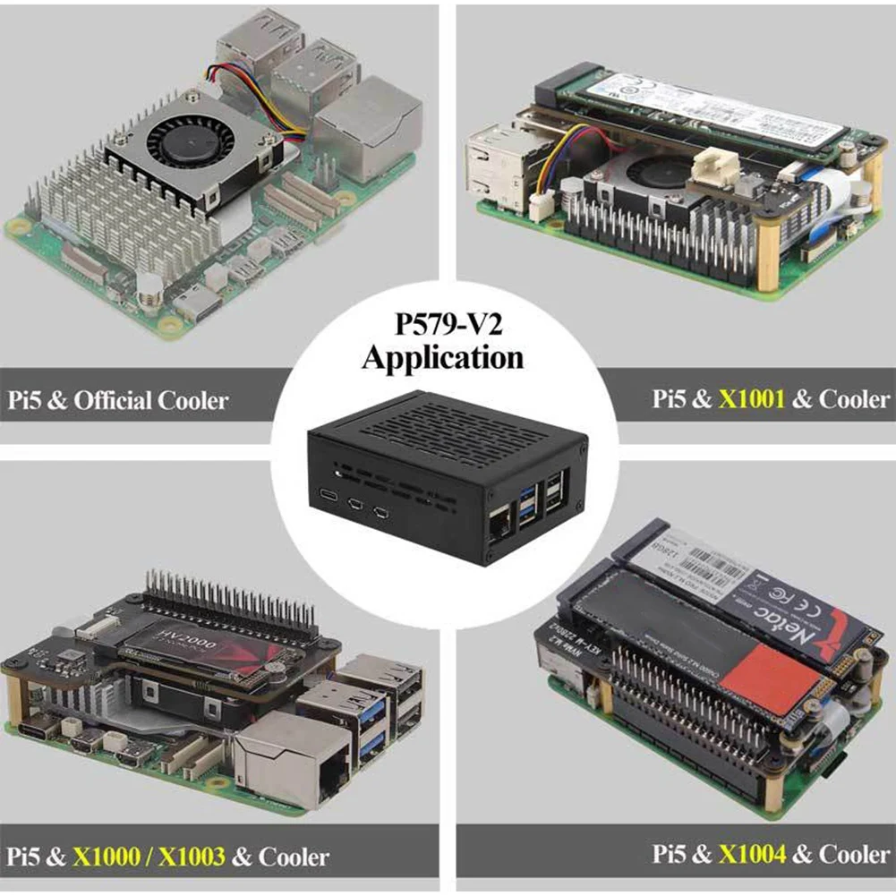Neu! !X1015 Für Raspbery Pi PCIE Zu M.2 NVME SSD Expansion Board Mit Fall Unterstützung Nvme M.2 SSD Hailoai Modul für RPI 5