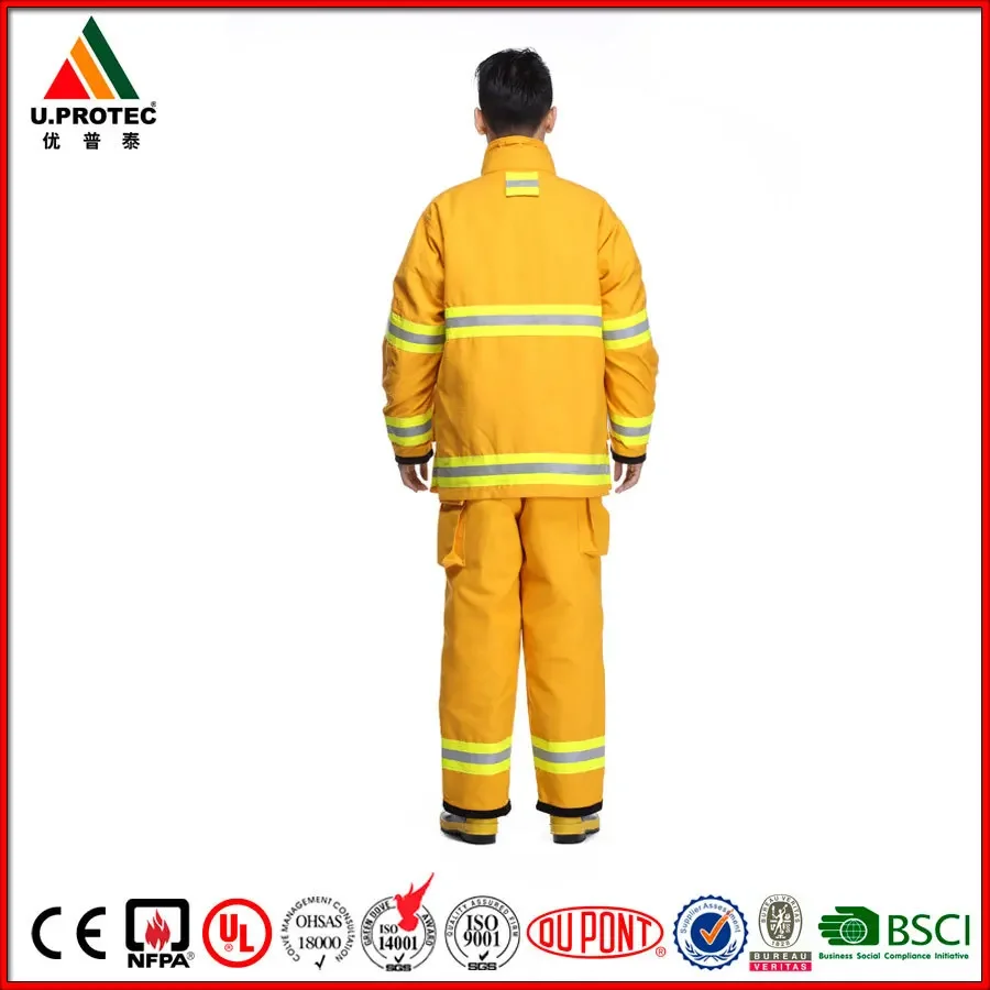 Factory Supply NFPA 1971 EN 469 Twill Shell 4 Layers Safety Firman Suits Nomex fighting Suits for fighter