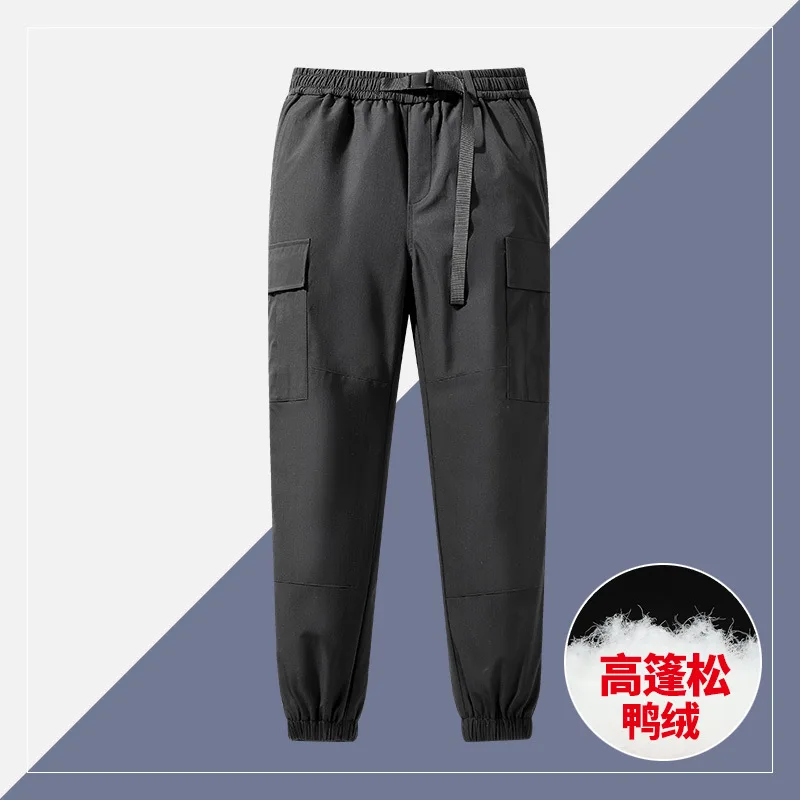 

Men's Fashion Workwear Down Pants 90 Duck Down Winter Thick Warm Casual Down Trousers calca termica masculina inverno PT-643
