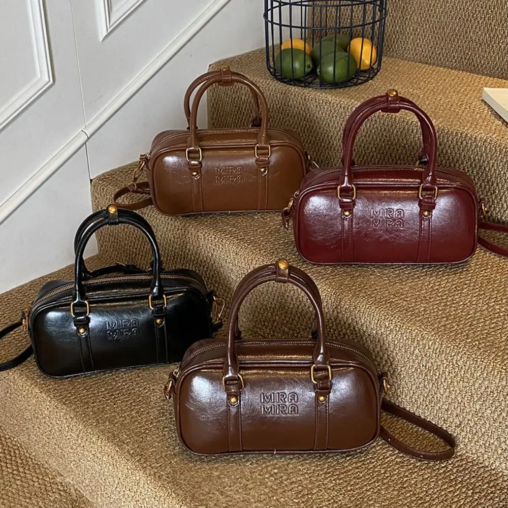 أنيقة بو الجلود البولينج حقيبة بلون حقيبة يد بو بوسطن حقيبة سعة كبيرة الكورية نمط حقيبة رافعة الفتيات/الإناث #4