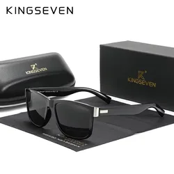 KINGSEVEN Polarized UV400 Lens Glasses Women High Quality Retro Men Square Large Frame Causal Glasses UV400 Goggles Eyewear