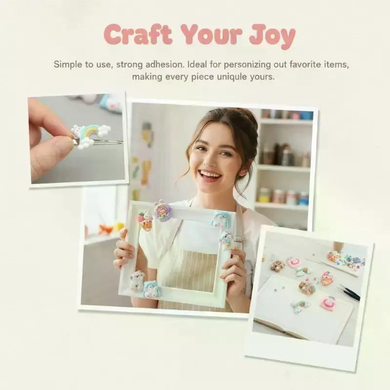 8Pcs Mini Cute Cartoon Cat Rabbit And Bear Series Flat Back Resin Cabochons DIY Jewelry Craft Decoration Accessories
