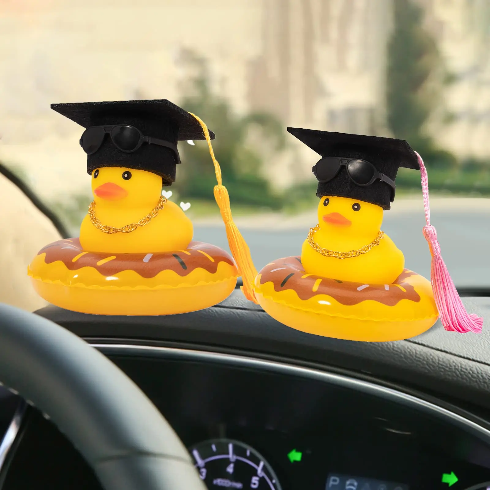 Rubber Duck Car Ornaments, Rubber Ducks Car Dashboard Decorations Duck Car Accessories