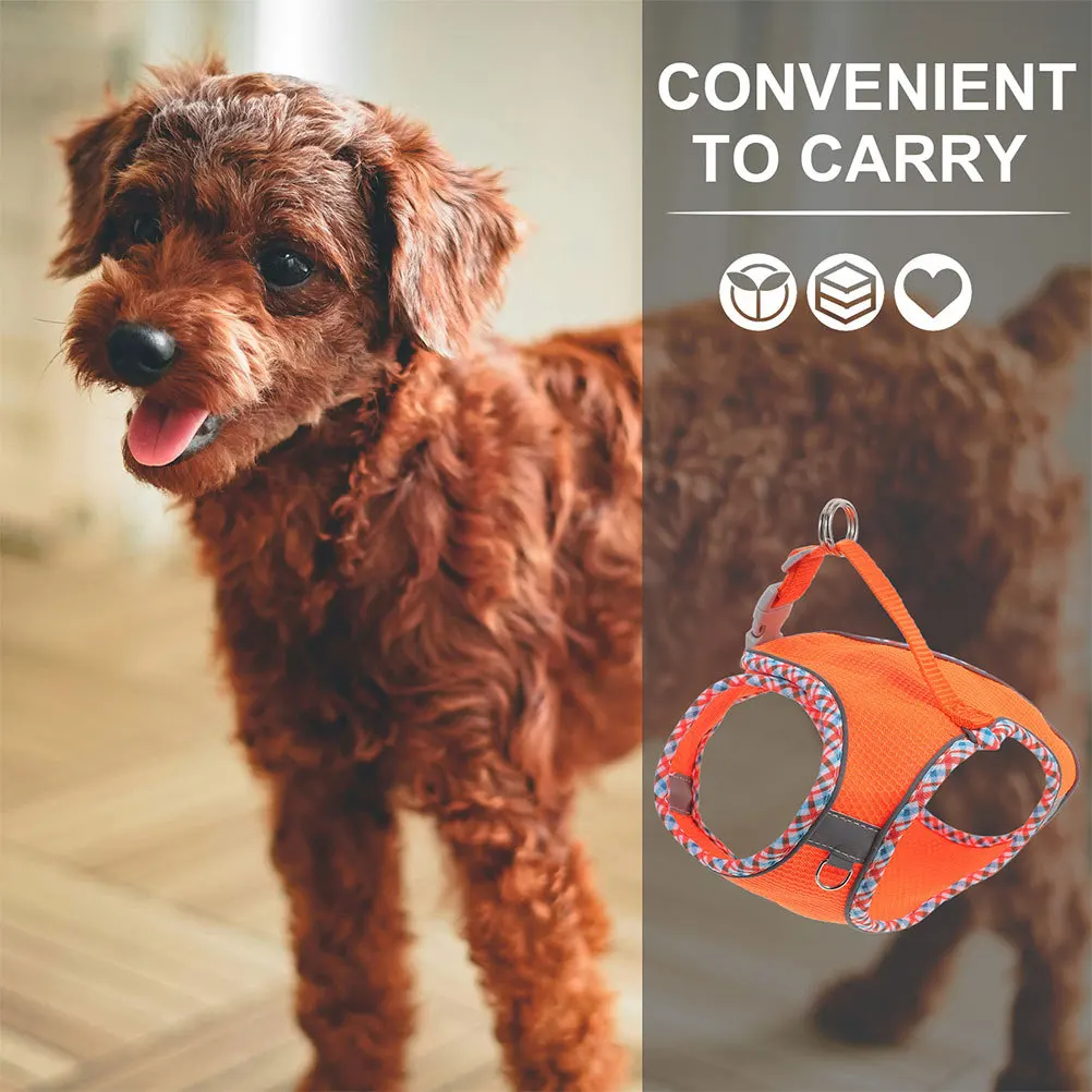 

1Set Durable Pet Dog Harness Puppy Vest Easy Wear Remove Fashionable Eye-Catching for Daily Walks Small Large Dogs S