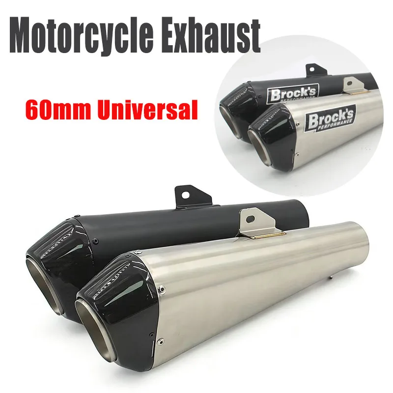 Motorcycle Escape Moto Muffler Stainless Steel Carbon Fiber Motocross Slip on 60mm Exhaust Pipe For GSXR1000 GSXR1300 S1000RR