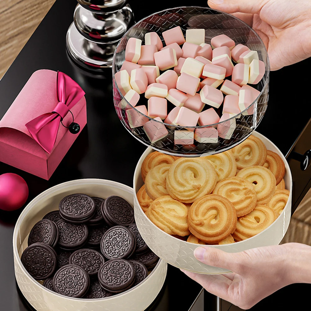 

Multi-layer Snack Storage Box Plastic Multi-layered Design Large Capacity For Home Kitchen