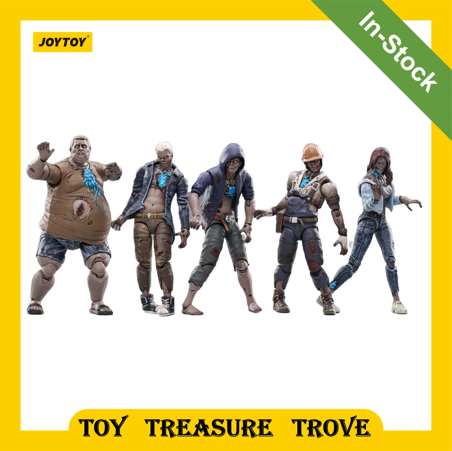

[In-Stock] JOYTOY 1/18 Action Figurine (5PCS/SET) Life After Infected Zombie Walking Dead Anime Collection Model Toy For Gift