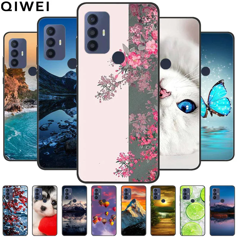 Phone Cover For TCL 30 SE Case Beautiful Silicon TPU Soft Bumper Covers for TCL 30E / 305 / 306 / 30SE Protector Shell Landscape