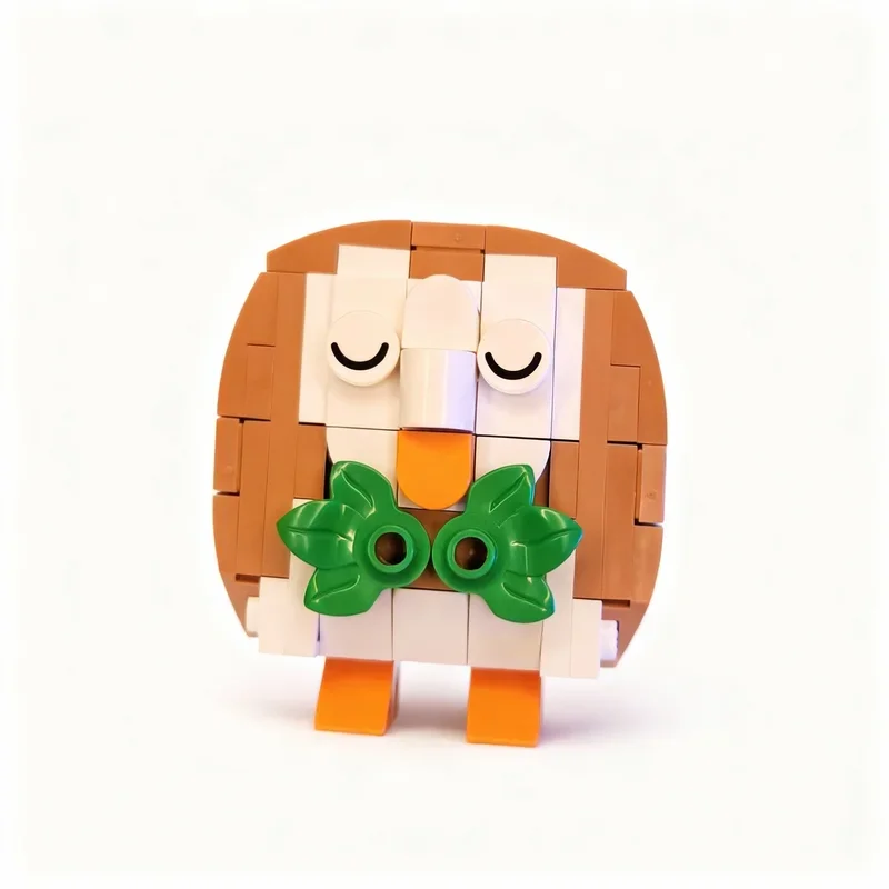 199pcs MOC Rowlet Asleep Model Building Blocks Construction Toys Assemble DIY Idea Creative Festival Gifts Education Brick