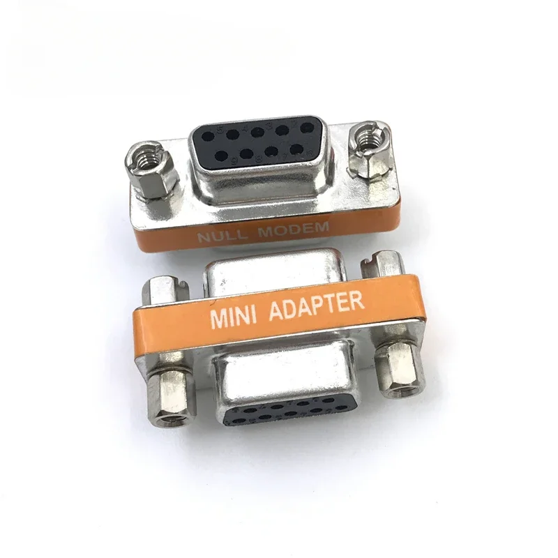 1Pcs Mini Null Modem DB9 Female Male plug Adapter Gender Changer cross  female to female/male to male RS232 serial Connector