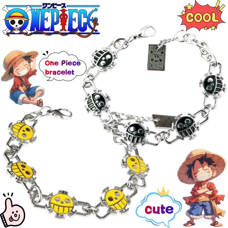 

One Piece Luffy Bracelet Creative High-value Cartoon Print Men's and Women's Cool Simple All-match Retro Personalized Bracelet