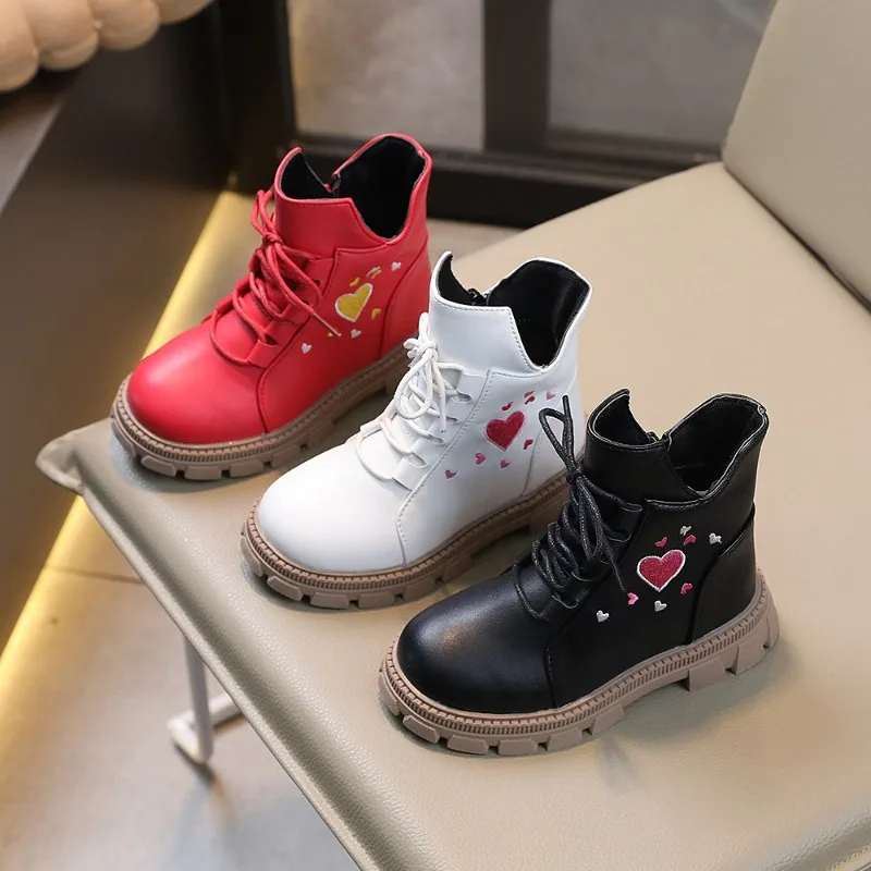 British Style Kid's Fashionable Short Boot for Spring and Autumn 2026 New Versatile Leather Boot for Small Medium-sized Children