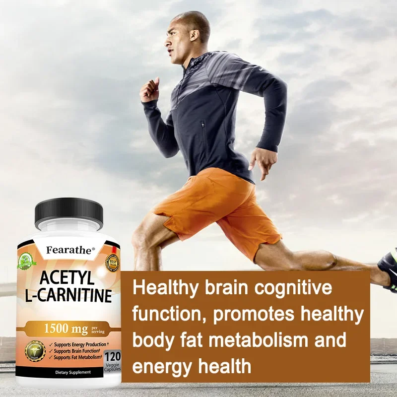 Acetyl L-Carnitine Capsules - Supports Memory, Concentration, Fat Metabolism, Energy, Metabolism, Brain Health for Men and Women