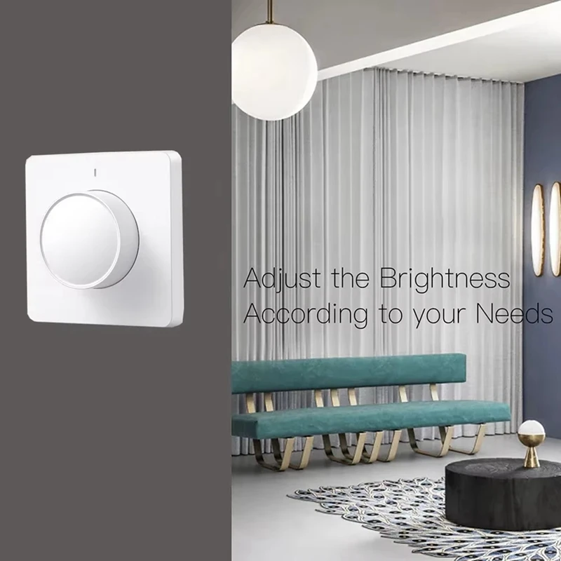 ABDJ-Tuya Smart Dimmer Interruttore della luce Pannello dimmer Interruttore intelligente da parete 220-240V Funziona con l'APP Alexa Google Home
