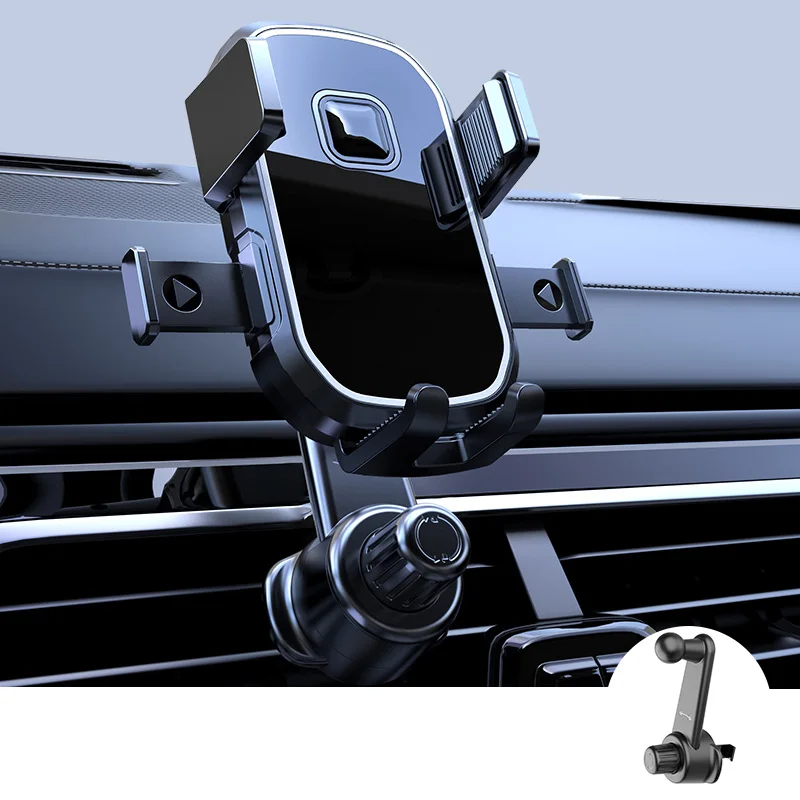 Car Phone Holder [Wider Clamp & Metal Hook] Car Phone Mount [Thick Cases Friendly] Air Vent Clip Cell Phone Holder for All