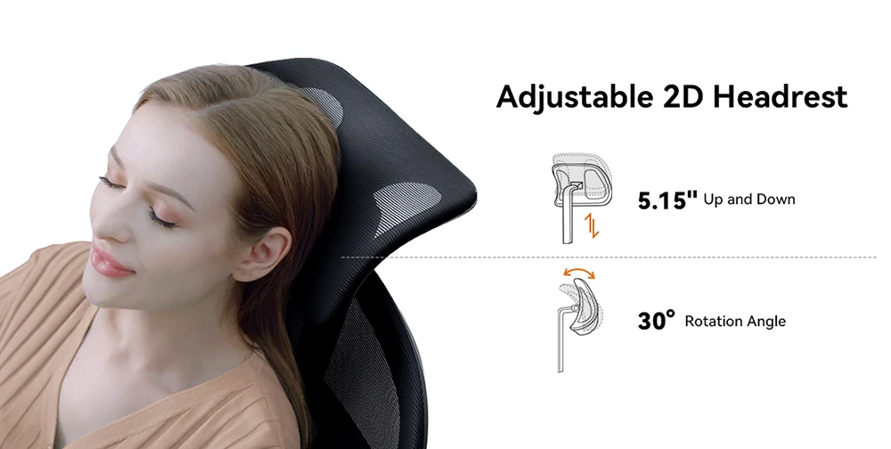 NEWTRAL MAGICH003 Ergonomischer Bürostuhl, automatisch ausgestellte Rückenlehne, adaptive Unterrückenstütze, Sitztiefe mit verstellbarer Kopfstütze – Detail 6