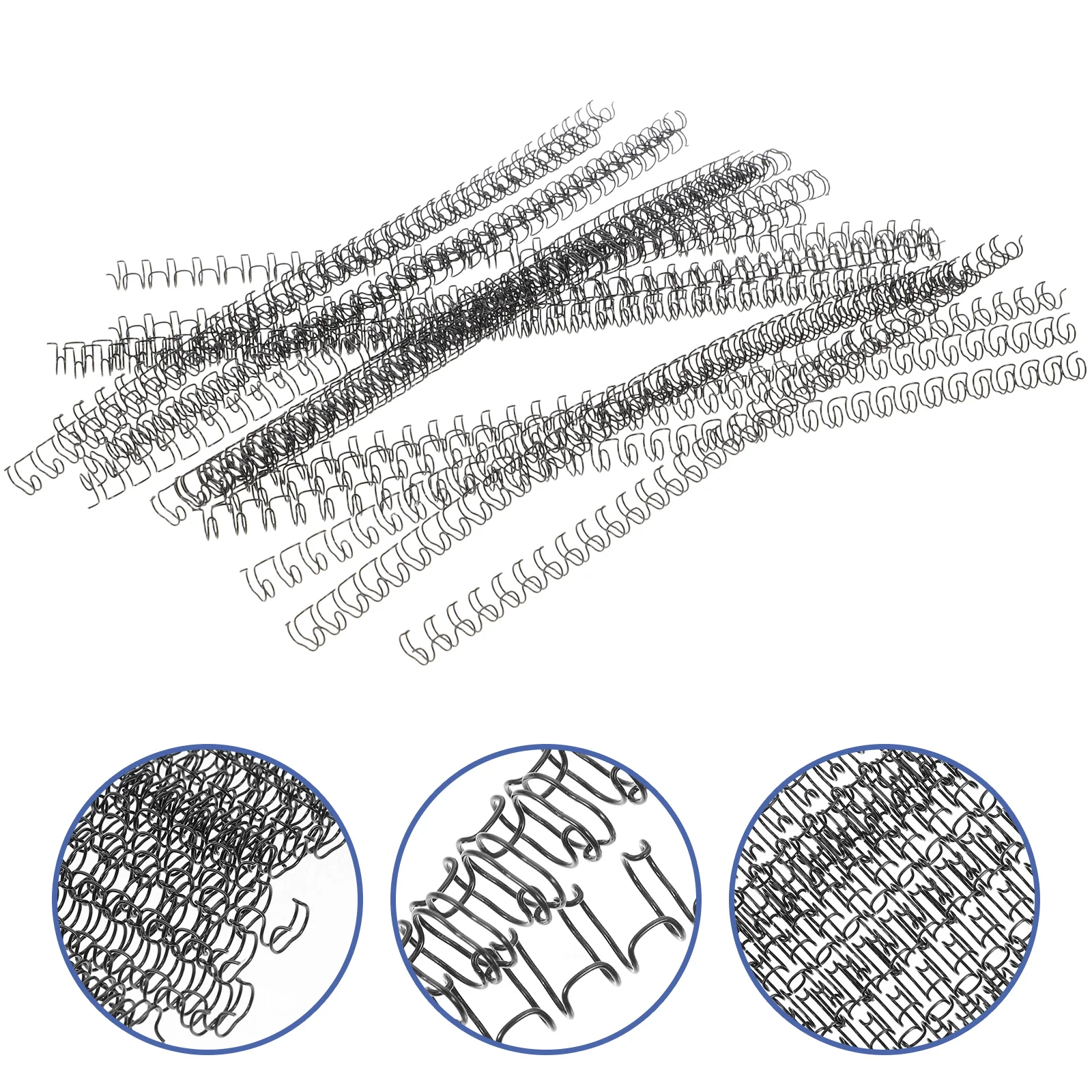 

100 Pcs Notebook Binding Ring Spiral Coils Loose Leaf Machine Double-loop Wire Rings Binder Iron Metal Loose-leaf