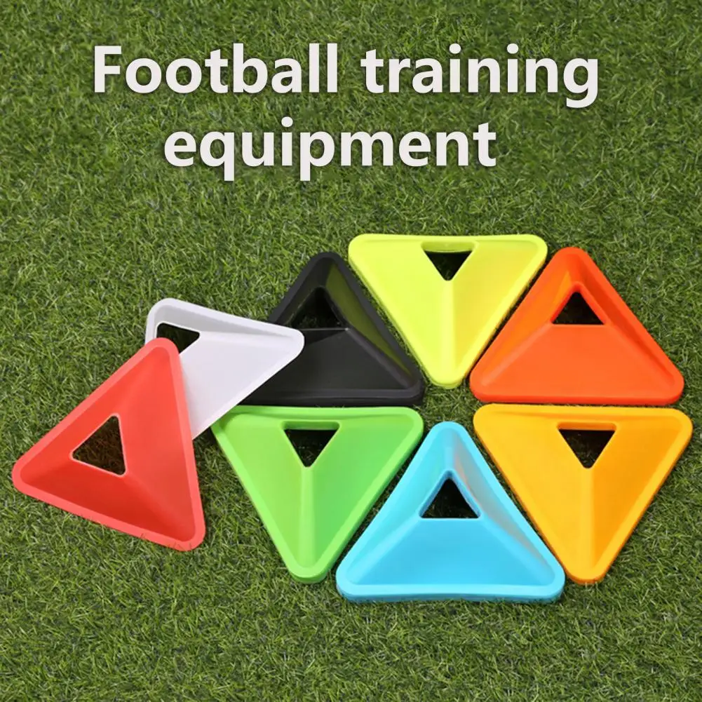 

2 Pcs Professional Soccer Markers Triangle Shape Strengthen Agility Solid Color Windproof Soccer Training Signs