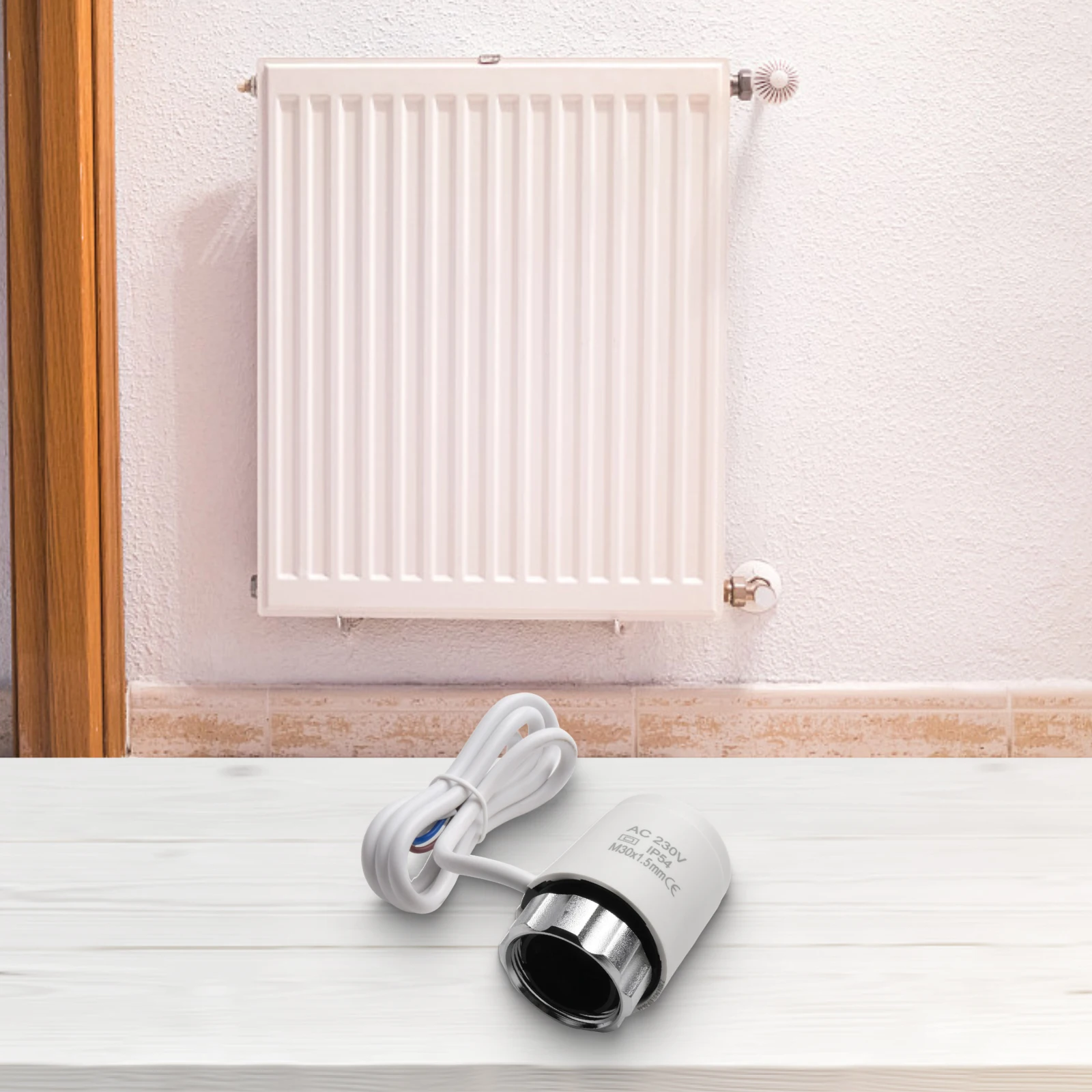 230V Electric Thermal Actuator For Underfloor Heating TRV Thermostatic Radiator Valve Normally Closed Normally Open