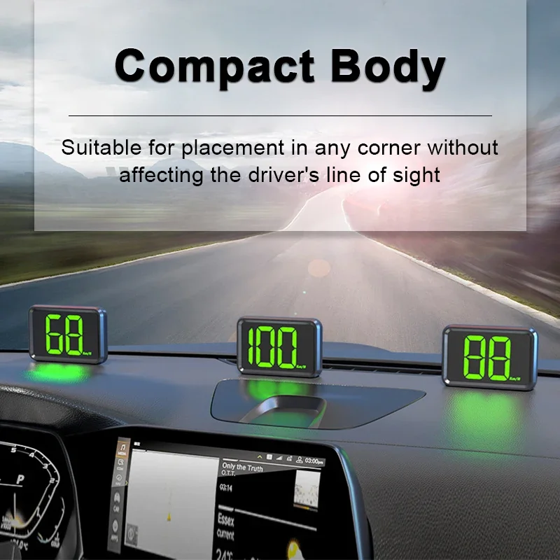 Smart HUD GPS Speedometer Compact Universal HD Vehicle Speed Display USB Auto Multifunctional Parts Car Professional Gauges