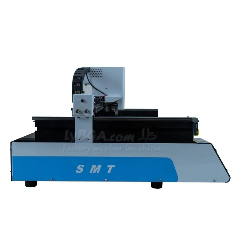 High Speed Mini Desktop SMT Machine with Triple Vision Camera System Dual Heads Nozzles for Automatic PCB Assembly Pick Place