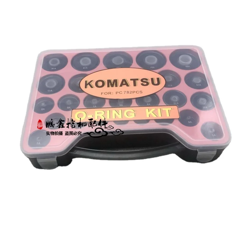 

Аксессуары для экскаватора Komatsu PC60/120/200/220/300/360-7, комплект для ремонта экскаватора, коробка с уплотнительным кольцом, 782 шт., уплотнительные прокладки для масла