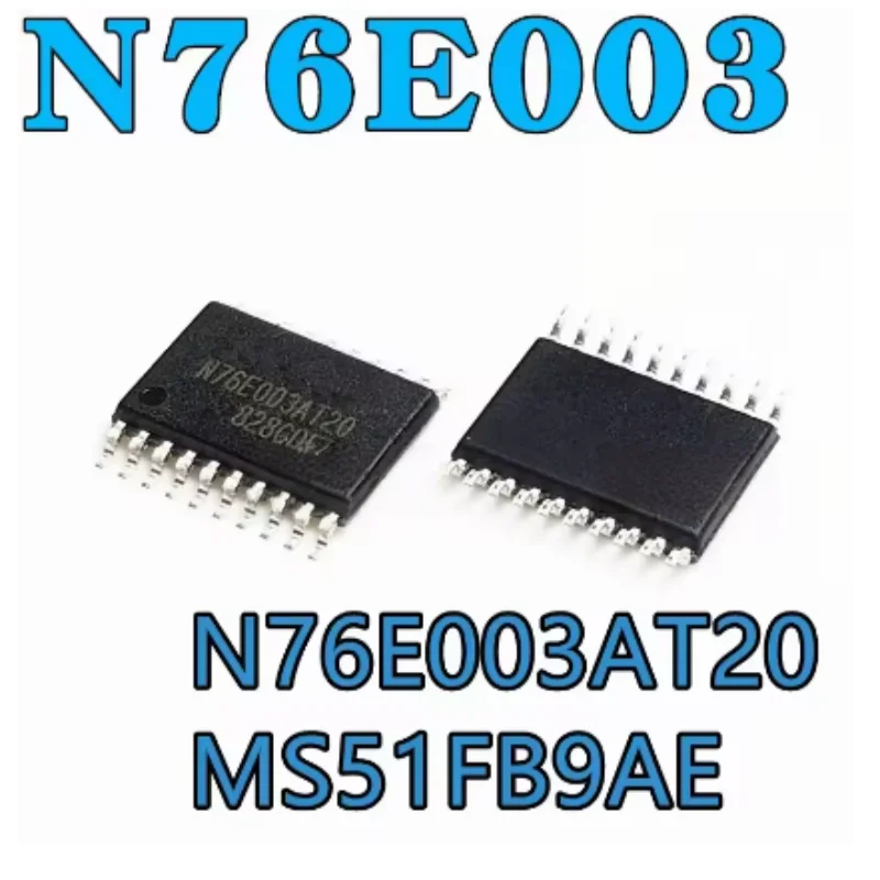 10PCS original N76E003AT20 MS51FB9AE Substitutions STM8S003F3P6 TSSOP20 8-bit microcontroller chip MCU,