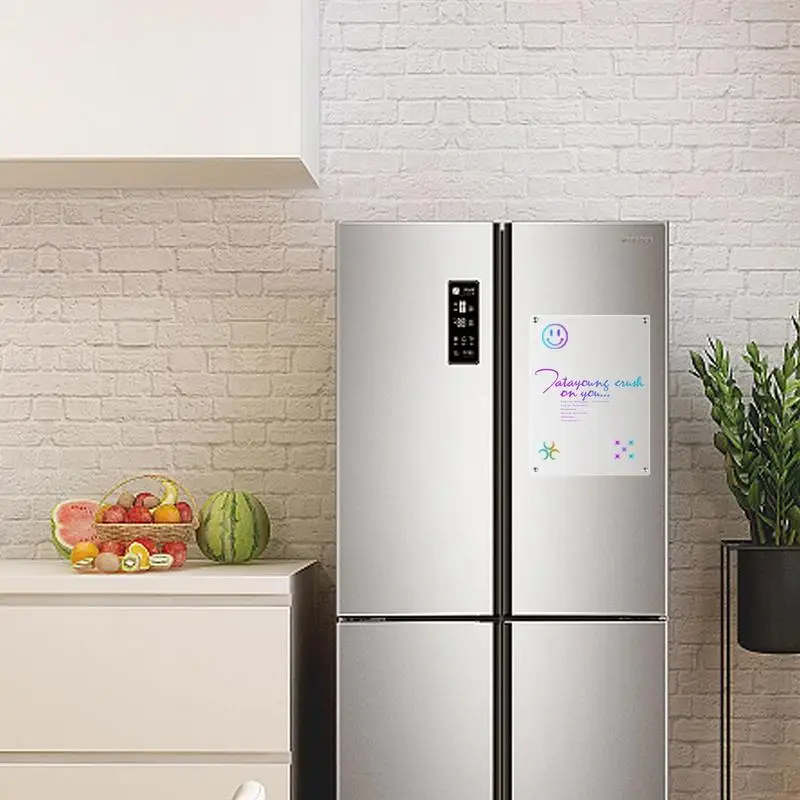 Fridge Magnetic Board Clear Magnetic Fridge Whiteboard Transparent Planning Board Blank Writing Note Sheet For Weekly Schedule