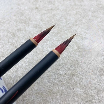 الخط الصيني فرش القلم الذئب الشعر الكتابة فرشاة مقبض خشبي