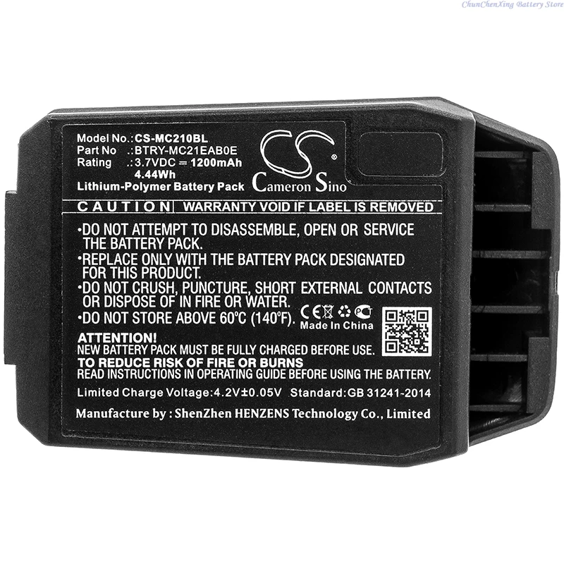 3.7V 1200mAh/1800mAh/2300mAh Barcode Scanner Battery 82-105612-01 BTRY-MC21EAB0E 82-150612-01 for Motorola MC21 MC2100 MC2180