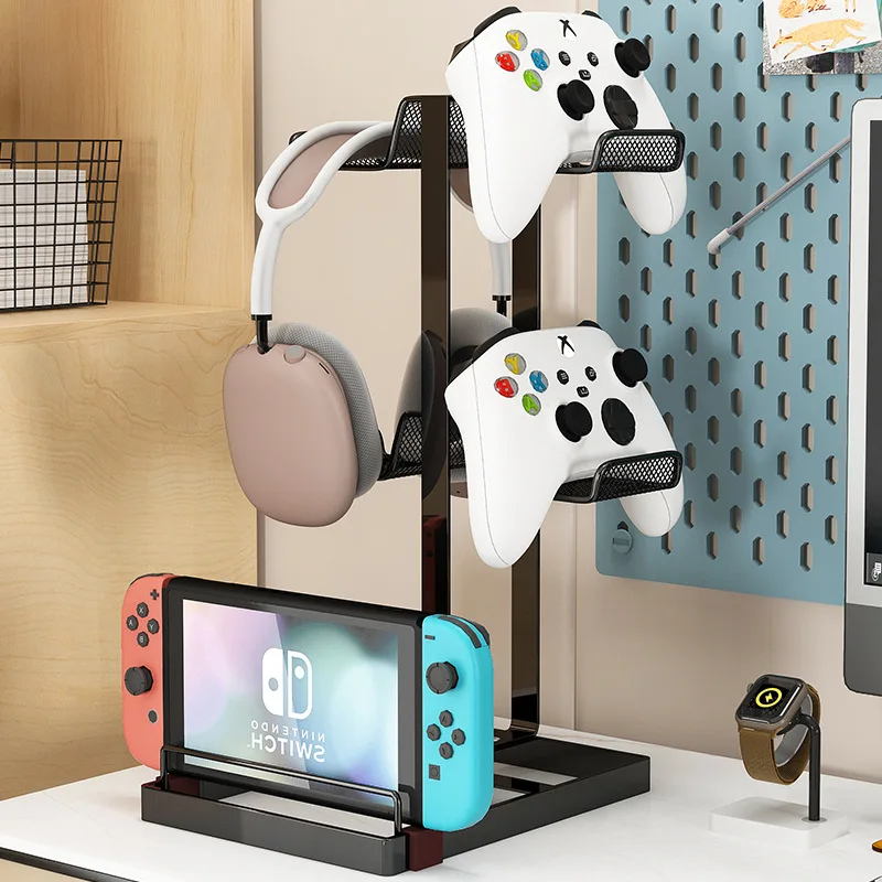 

PS5/PS4 Gamepad Storage Rack Metal Gamepad Display Stand Headphones Organizer Playstation Support Bracket Game Controller Holder