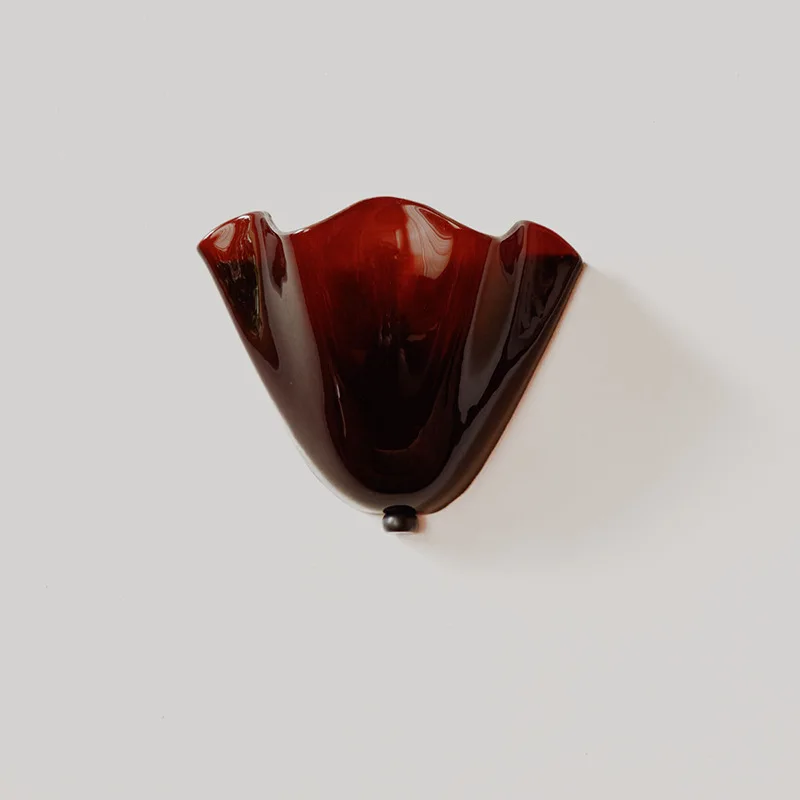 

Skirt series, American retro colored berry glass lamp, French shell, medieval art, living room bedside wall lamp