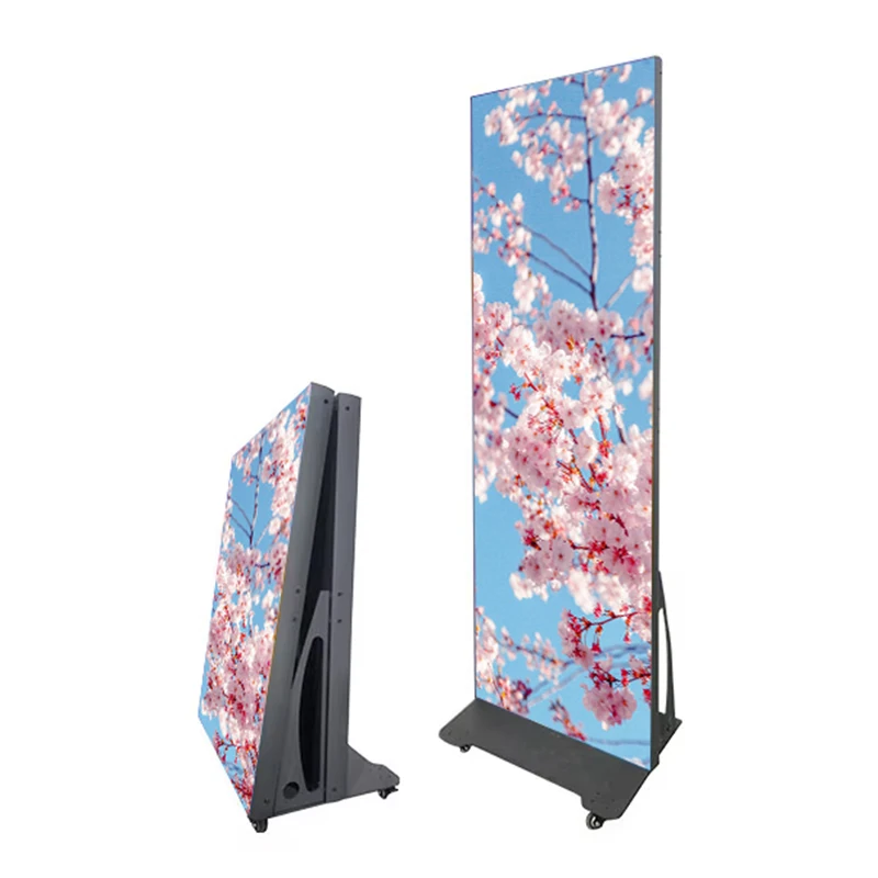 P2.5 Indoor HD Advertising LED Display WiFi 4G Floor Standing Poster for Elevator Wayfinding Medical Treatment Business