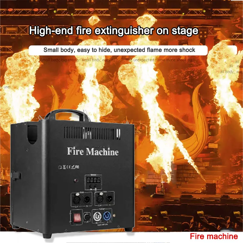 3 Heads Efficient Flame Machine Stage Flamethrower Electric Pulse Lighter With DMX512 Control & LCD Display For Event Atmosphere