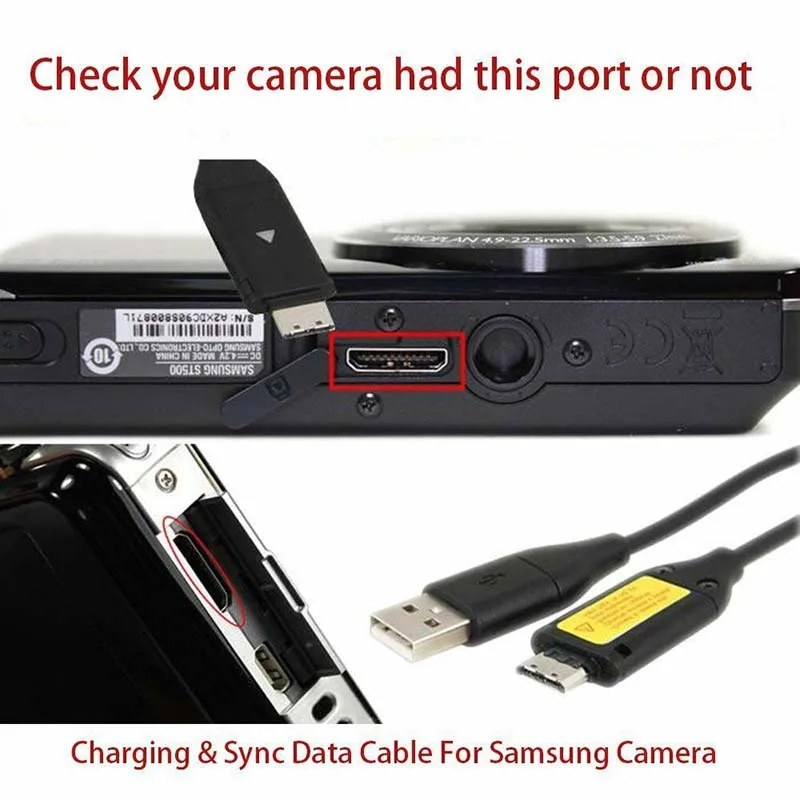 USB Charging Cable Data Cable for Samsung Digital Camera PL20 PL10 PL50 PL51 PL55 PL60 PL65 PL80